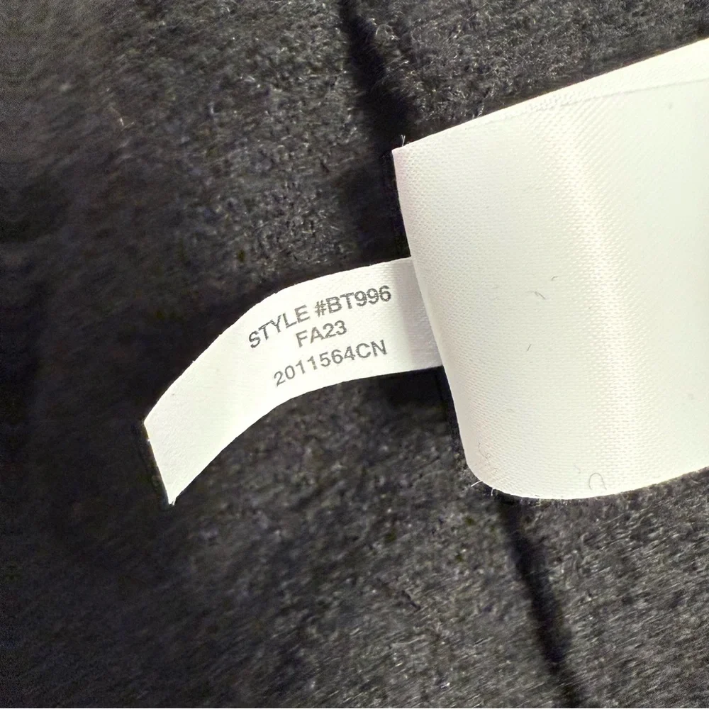 J. Crew Daphne Italian Boiled Wool Coat Women’s Size 12 Black Double Breasted - Picture 10 of 12